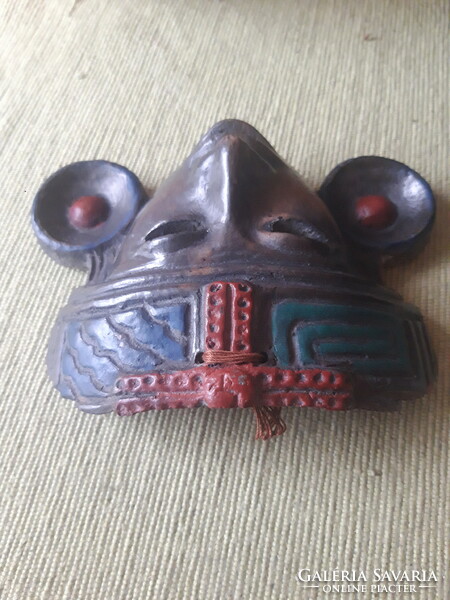 Maja terracotta maszk falidísz - Közép- Amerika