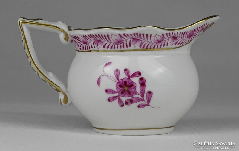 1P547 Herend porcelain cream spout with an old purple Appony pattern