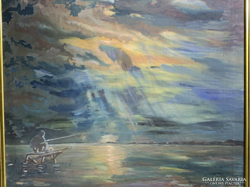 Csáki-maronyák j. Oil on canvas painting with sign, 60 x 70 cm.