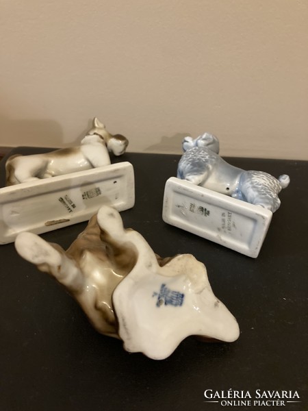 Action!! Zsolnay porcelain dog package - 3 pcs