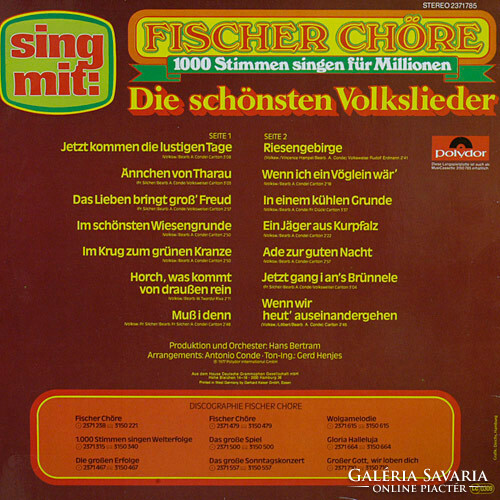Fischer Choir - die schönsten volkslieder (lp)
