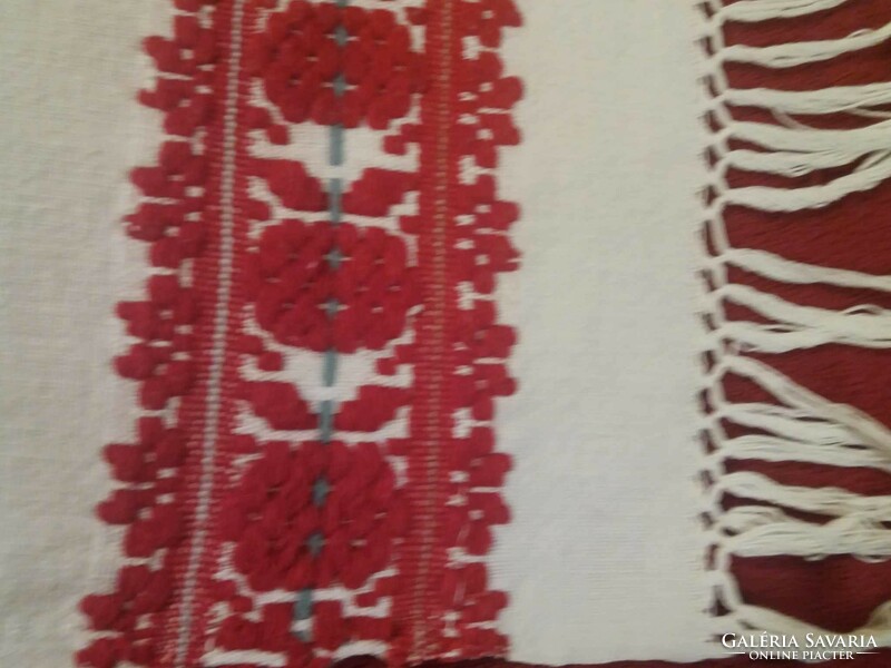 Old, home-woven linen tablecloth, 80x58