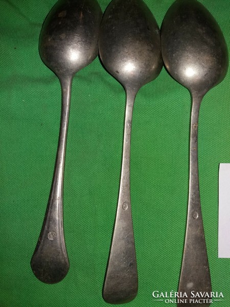 Antique silver-plated alpaca spoon set of 6 in one cutlery according to the pictures 3.