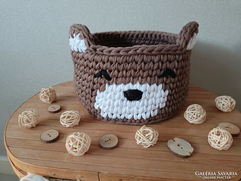 Maci crocheted storage basket