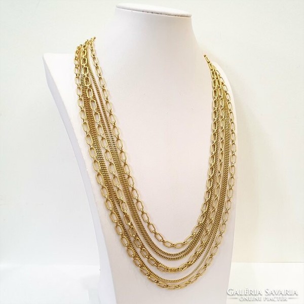 Monet new york 1960 18kt gold plated 5 row necklace