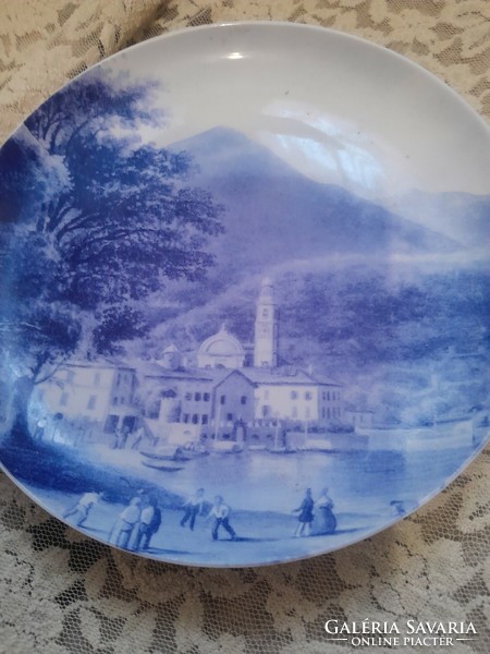 Limoges blue scene plate