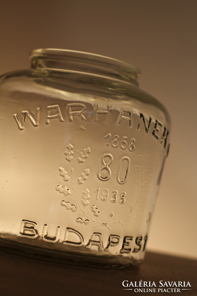 Antique warhanek budapest inscription russel glass