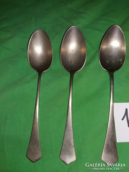 Antique silver-plated alpaca spoon set of 6 in one cutlery according to the pictures 1.