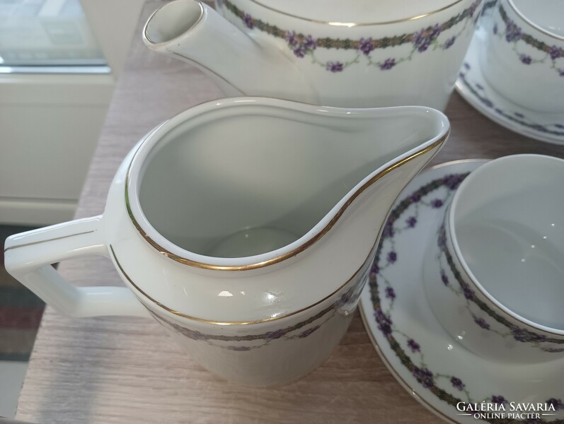 Zsolnay violet tea set for 6 people