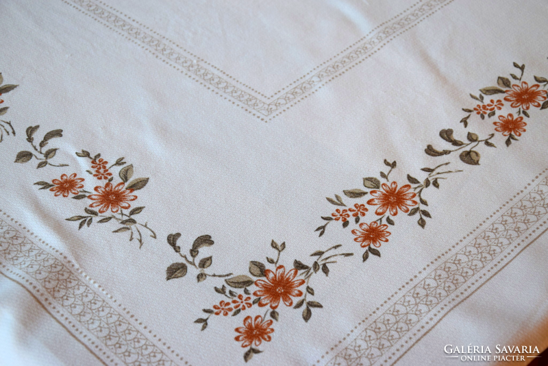 Old painted tablecloth cotton tablecloth tablecloth fun floral 150 x 106