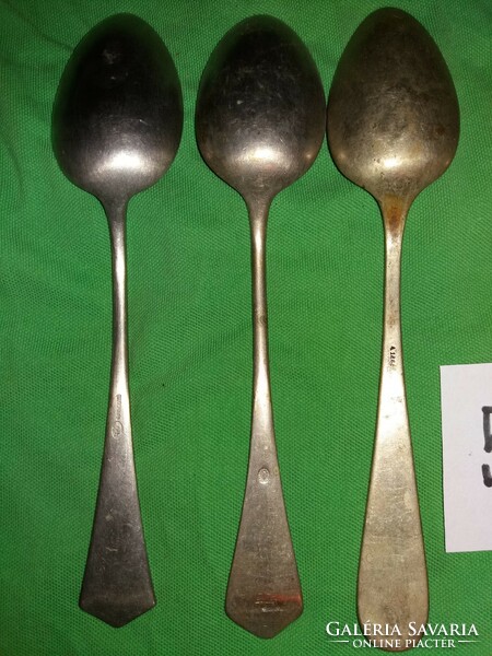 Antique silver-plated alpaca spoon set of 5 - cutlery in one, according to the pictures 5.