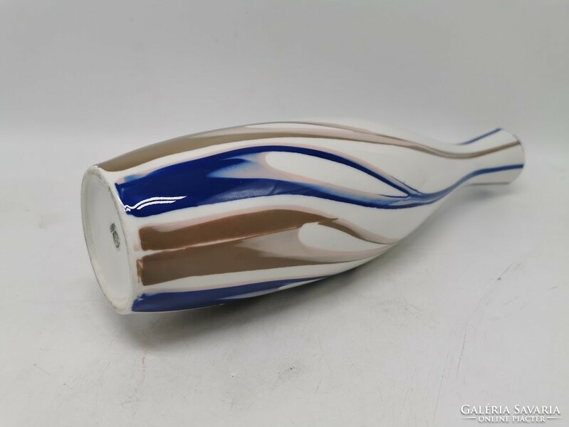 Budapest aquincum retro iparművészeti porcelán váza, 37 cm