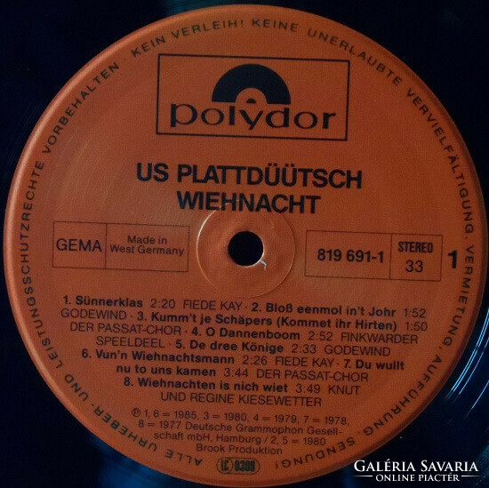 Various - Us Plattdüütsch Wiehnacht (LP, Comp)