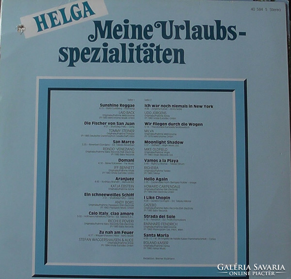 Various - Helga - Meine Urlaubsspezialitaten (LP, Comp)