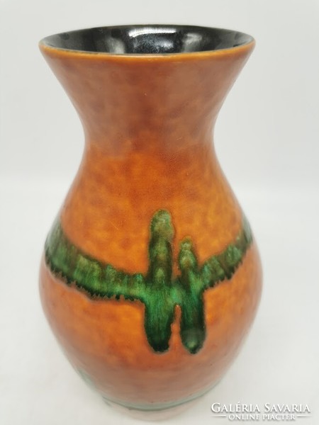 Retro váza, West Germany kerámia, 22,5 cm magas