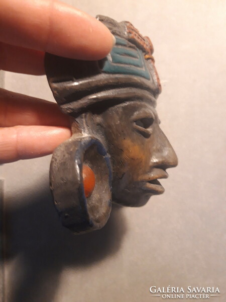 Maja terracotta maszk falidísz - Közép- Amerika