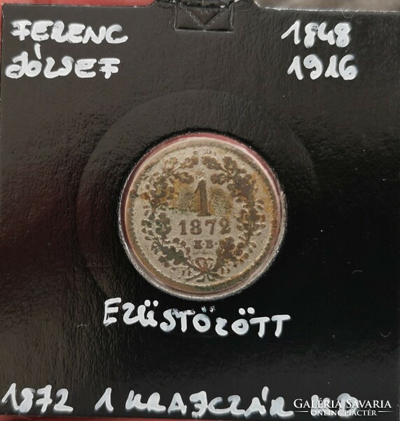 1872 József Ferenc 1 krajcar silver plated