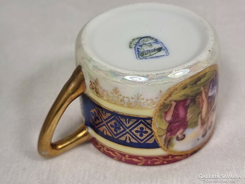 Epiag porcelain cup/overstamped with Czech Altwien marking, around the middle of the xx.Sd. Angelica Kaufmann