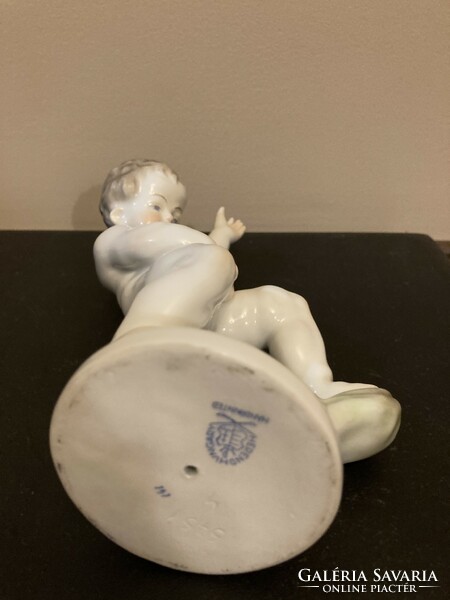 Action!! Herend porcelain figure - boy