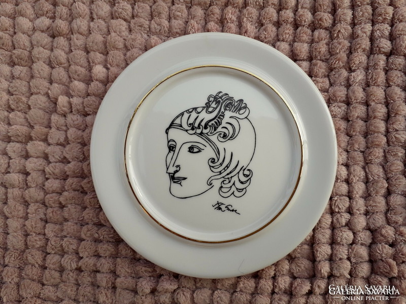 Hollóháza Saxon endre porcelain plaque