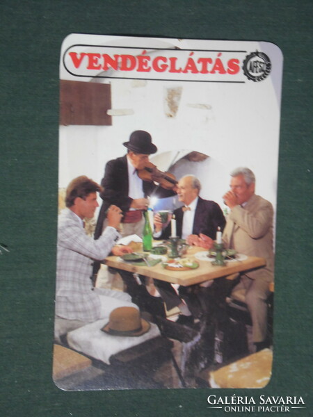 Kártyanaptár, ÁFÉSZ vendéglátás, vendéglő, borozó, söröző, 1989,   (3)