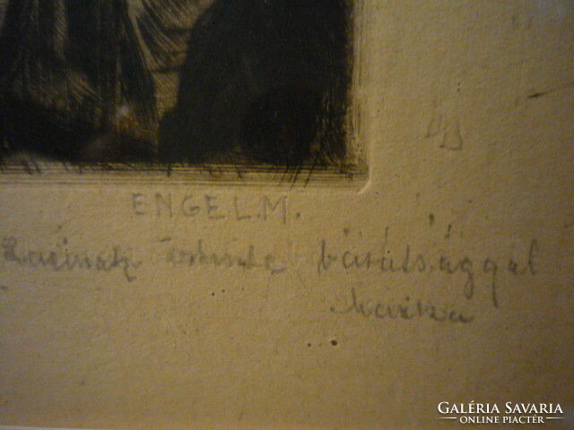 Etching marked Mária Engel 1930