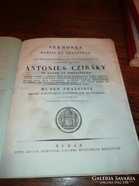Speeches on the occasion of the appointment of cziraky antal university director general, 1829 rare