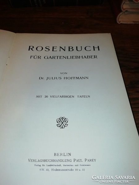 Rosenbuch Dr Julius Hoffmann Rózsa ritka