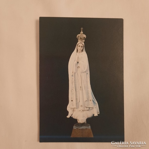 Prayer card / statue of Our Lady of Fatima/