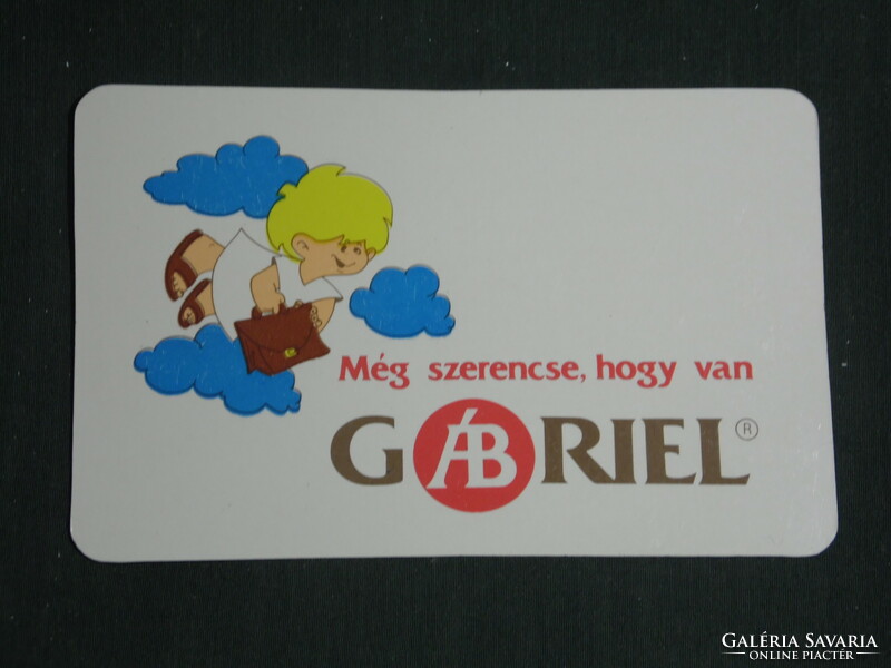Card calendar, state insurance company, Gabriel, graphic artist, advertising figure angel, 1989, (3)