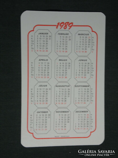 Card calendar, comradely youth, pioneering magazine, newspaper, graphic, humorous, 1989, (3)
