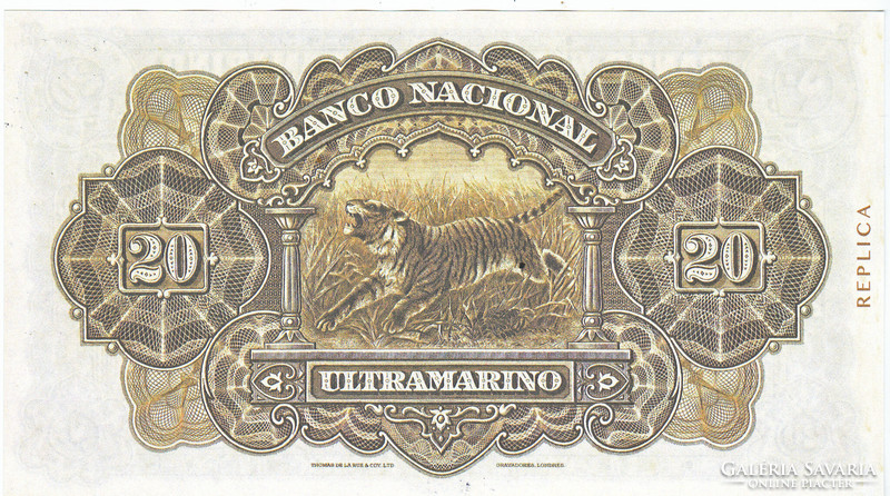 Portugál India 20 rupia MINTADARAB 1924 REPLIKA