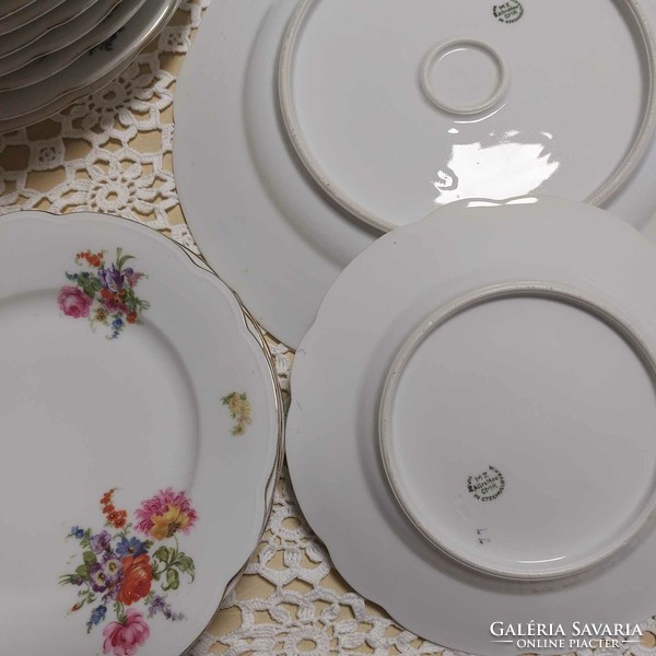 Pieces of Mz Czechoslovak porcelain, Altrohlau pink, beautiful floral tableware for replacement