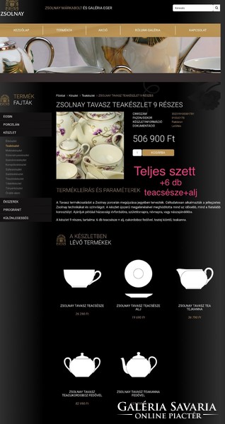 New Zsolnay spring tea set 100/178