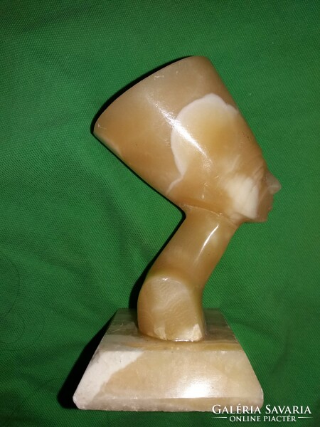 Antique Egypt hand carved onyx stone pharaoh Nofretite statue bust 18 cm as shown in the pictures