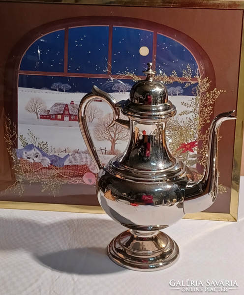 Silver plated Swedish teapot marked