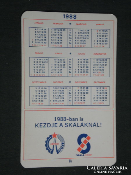 Card calendar, skála coop store, Budapest, 1988, (3)