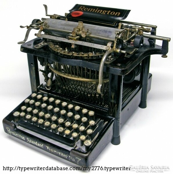 Videó is - Nem látható írású(!) Remington Standard Typewriter No.7. írógép 1885-ből, működő állapot