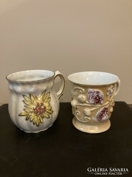 Action!! Antique porcelain mugs / 2 pcs