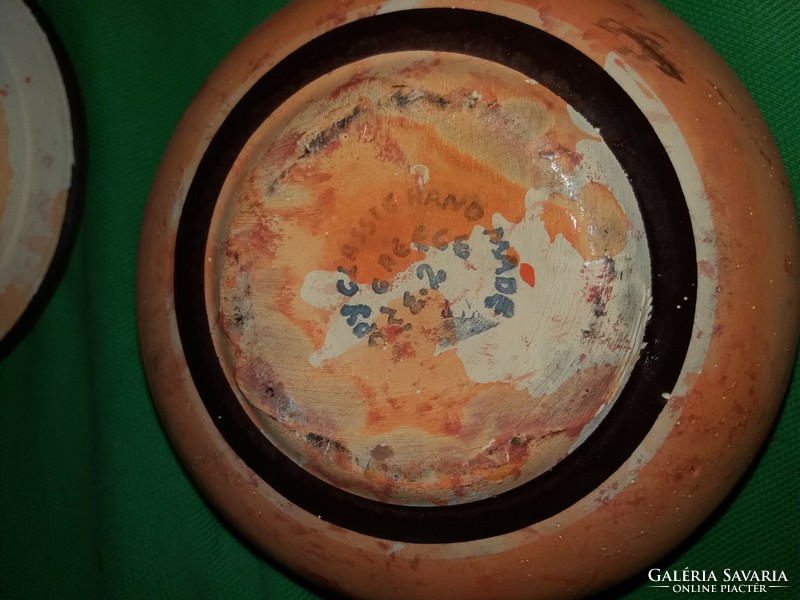 Antik jelegű kerámia hellén görög kör alakű dísz doboz bonbonier 11 cm a képek szerint