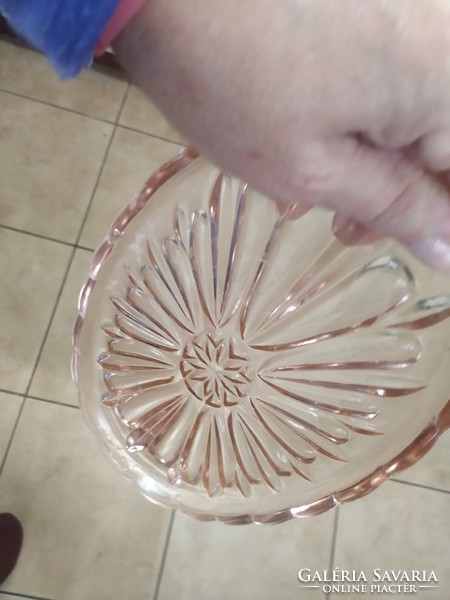 Amber glass serving tray for sale!