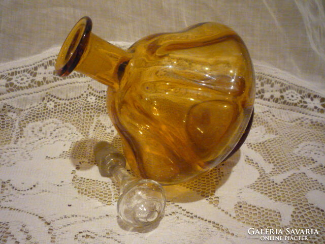 Amber liquor glass bottle i