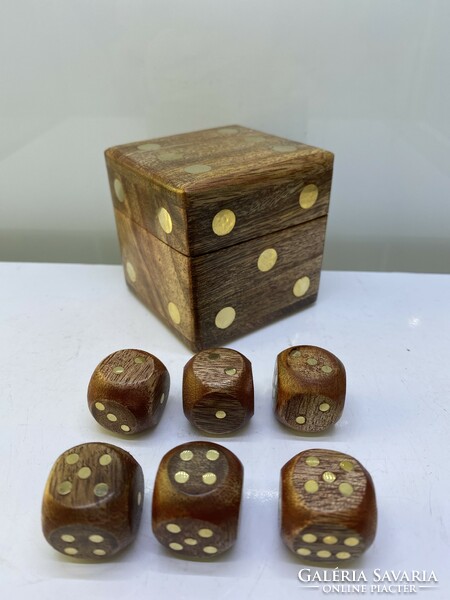 Wooden copper dice