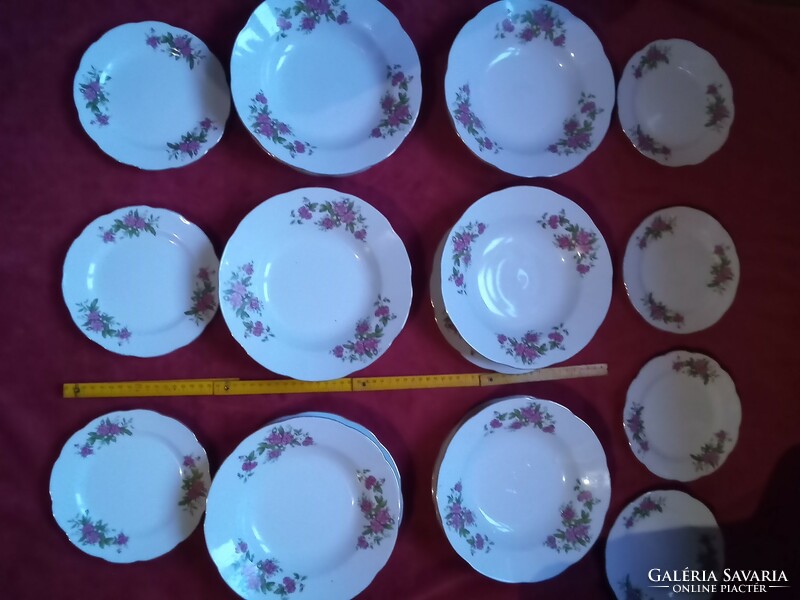 Kínai porcelán virág mintás étkészlet 6 személyes karácsonyi szilveszteri újévi ünnepi alkalomra