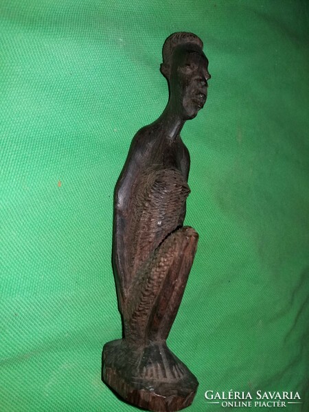 Antique African wood-carved ebony sacred statue 17 cm according to the pictures 3.