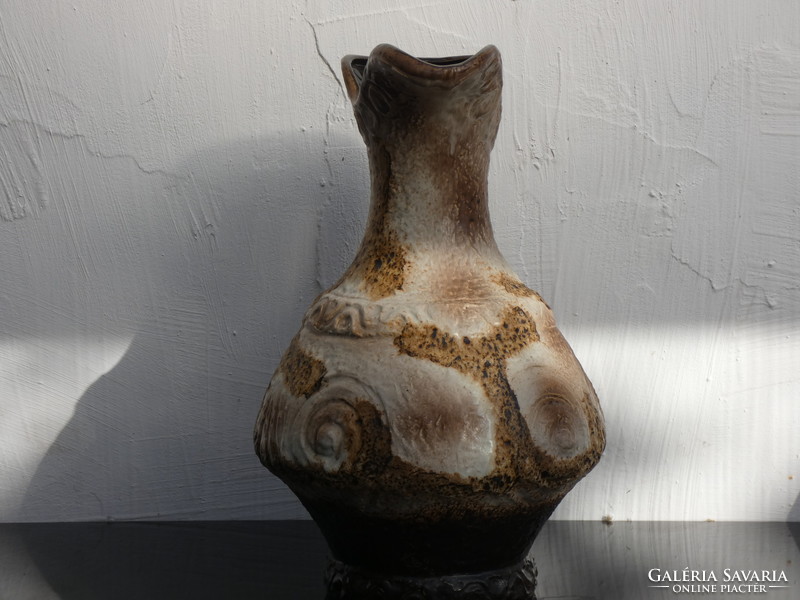 Dumler & Breiden 21-46 Fat Lava Glazed Floor Vase 1970 Vintage West German Floor Vase Carafe