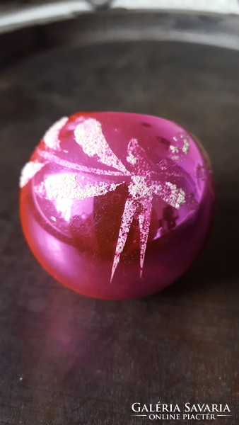 Old glass Christmas tree decoration, reflex ball