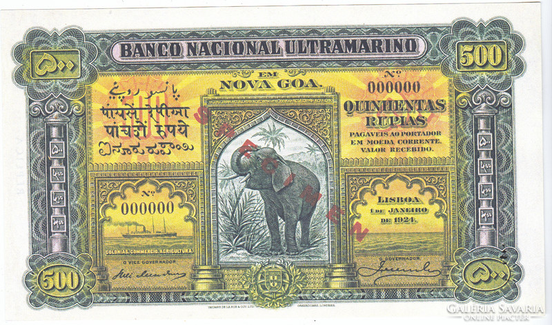 Portugál India 500 rupia MINTADARAB 1924 REPLIKA