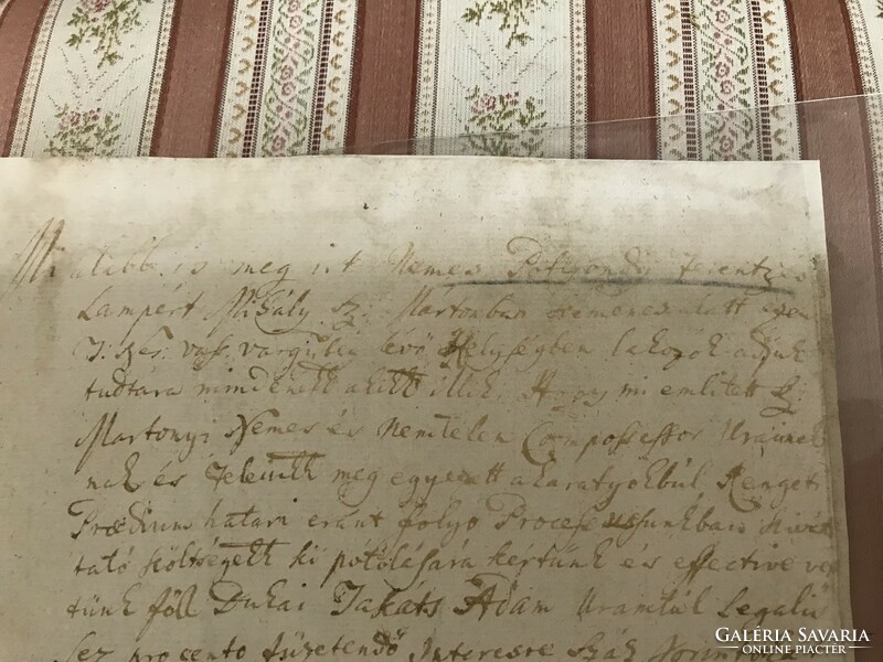 Letter of (cleared) debt from 1775 of Ferenc Martonyi and Mihály Lampert of Potyondi