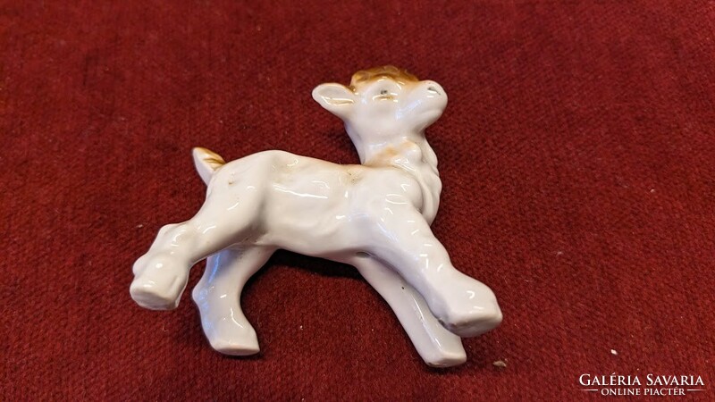 Porcelain figurine of a goat